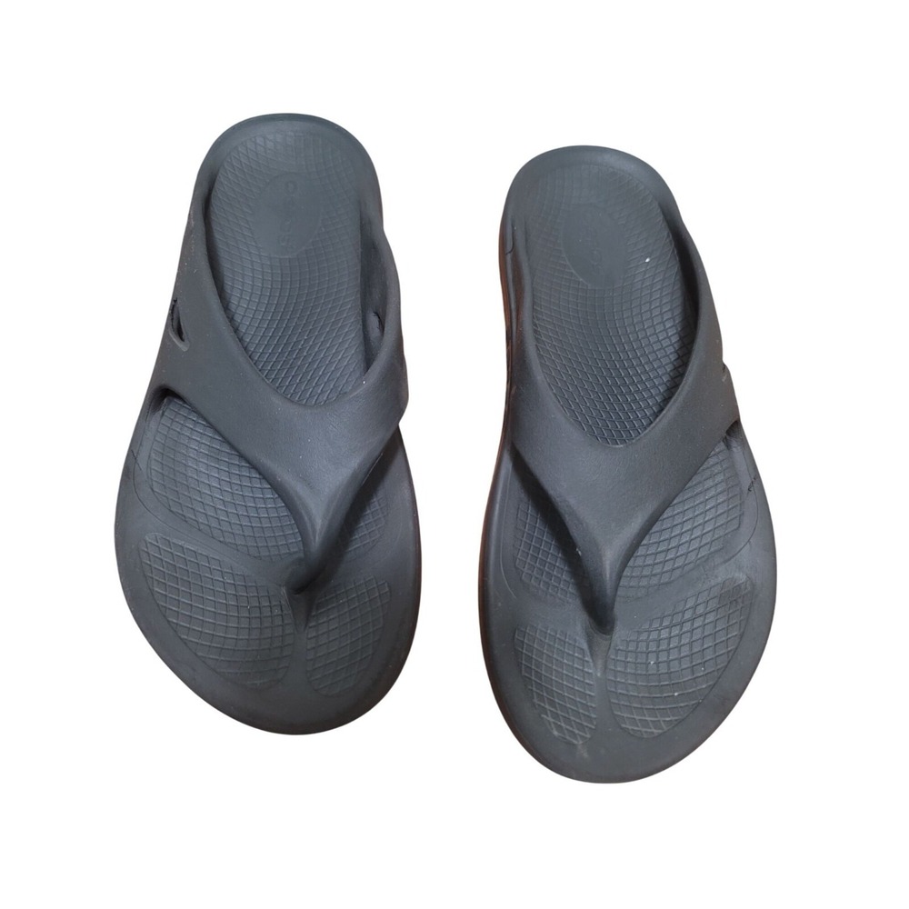 Oofos Original Black Recovery Sandals Unisex Size M 8/W 10 Lightweight & Comfort